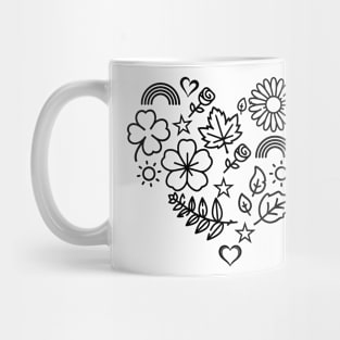 Heart Shaped Spring Flowers Mug